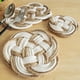 thumbnail image 2 of insstyletablematlinenstrawwovencoasterpotmatcottonthreadanti-scaldingheatinsulationpadroundmat, 2 of 5
