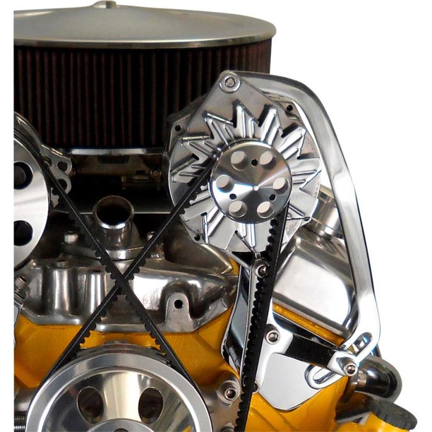 Bills Hot Rod Co.100 Series Stock SBC Alternator Bracket, Black