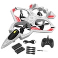 thumbnail image 3 of Avión RC Avión RC Avión Avión RC Giro 360 degree Regalo de Cumpleaños, Avión de Control Remoto, Blanco Gris 2 Batt, 3 of 8