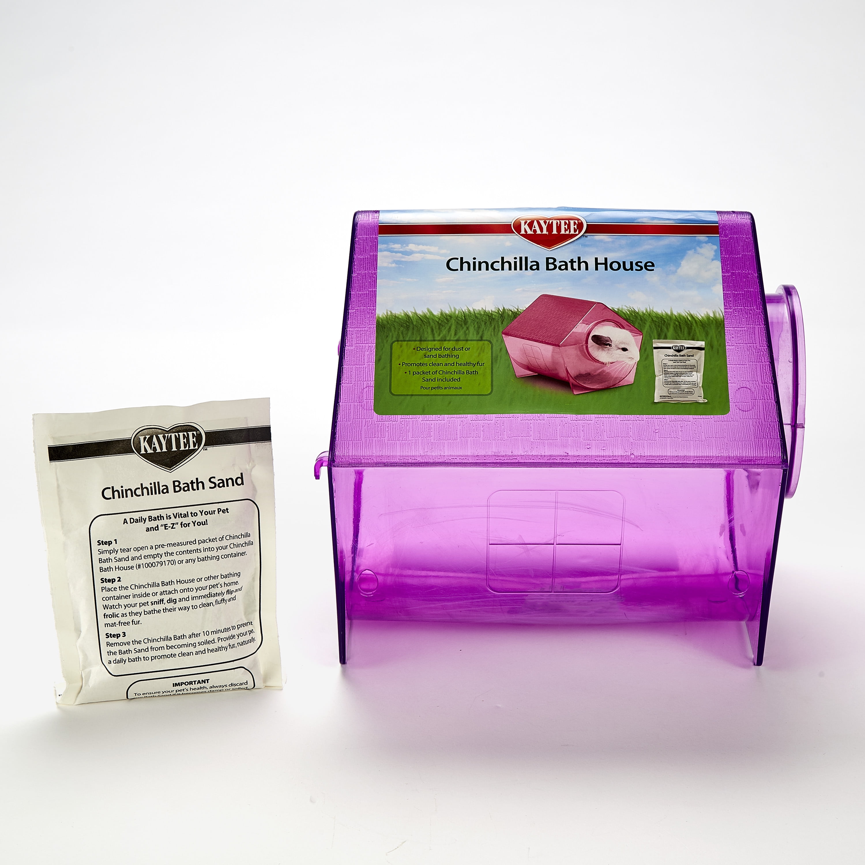 Kaytee Chinchilla Bath House Assorted 8.64 inches x 9 inches x 8.5
