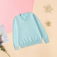 thumbnail image 4 of XXWXYD Clearence Girls Boys V-Neck Solid Color Sweater Long Sleeve Knit Top for School Uniform & Casual Outfit 4-7 Years, 4 of 4