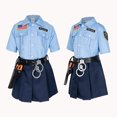 thumbnail image 4 of WOYY Little Boys Officer Co_Stume Dress Up Party Outfits Long Sleeve Shirt Pants Set, Sizes 4-6, 4 of 5