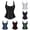 Black, variant on Womens Vintage Lace Satin Theme Corset Top U Spaghetti Strap Front Zip Slim Night Bustier Vest