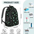 thumbnail image 5 of Alien and UFO Black Pattern Backpack for School, Cute School Bag with Adjustable Shoulder Straps and Padded Back, 16.9"x12.6"x5.9", 5 of 5