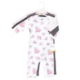 thumbnail image 2 of Hudson Baby Mono Unisex De Algodón Para Bebé, Básico, Rosa, Floral, 0-3 Meses, 2 of 2