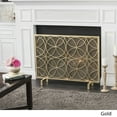 thumbnail image 4 of Noble House Emmilou Iron Single Panel Fireplace Screen, Gold, 4 of 11