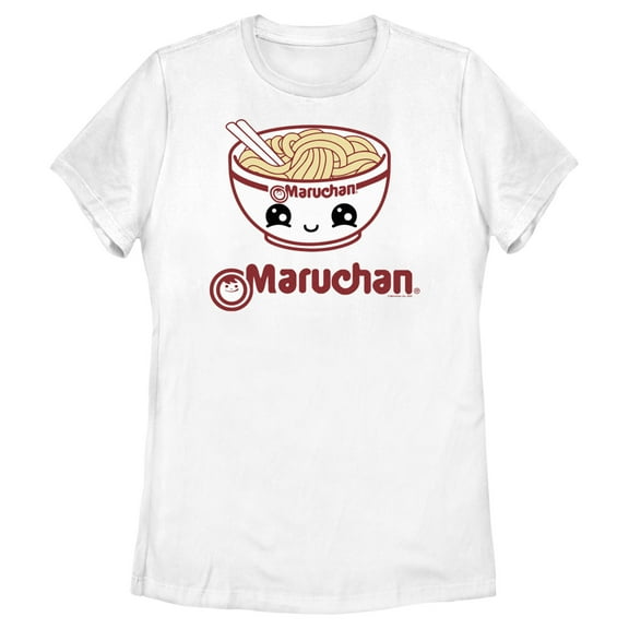 Women's Maruchan Smiley Ramen  Graphic Tee White 2X Large