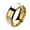 Gold, variant on Men's Wedding Band 6mm Brushed Matte Black Titanium Stainless Steel Ring Classic Plain His Simple Ring