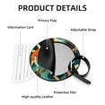 thumbnail image 4 of Turtle Seamless 2pcs PU Leather Round Bag Tags Suitcase Handbag Tags with Privacy Cover and Name ID Tag for Travel Luggage, Handbags, Backpacks, School Bags, 4 of 6