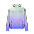 thumbnail image 6 of Momasggi Big and Tall Hoodies for Men Winter Fleece Lined Pullover Tops Loose Casual Long Sleeve Drawstring Hooded Sweatshirts Fashion Gradient Graphic Hoodie with Pockets Purple XL, 6 of 6