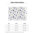 thumbnail image 5 of Rozeui Purple Chicory for Flannel Blanket, Soft Fuzzy Plush King Blanket for Winter, Thick and Warm All-Season Bed Throw-50"x40", 5 of 6
