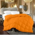 thumbnail image 2 of 500-TC Egyptian Cotton All Season Comforter for Adults Alaskan King Size 120" x 132" Inches, 1pc Comforter Box Stitched with 4 Corner Tabs, 300 GSM Comforter, (Orange), 2 of 7
