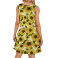 thumbnail image 4 of Mujeres verano casual sin mangas cuello redondo gradiente impreso bolsillo manga vestidos vestido suelto OAVQHLG3B Store lin121212, 4 of 5