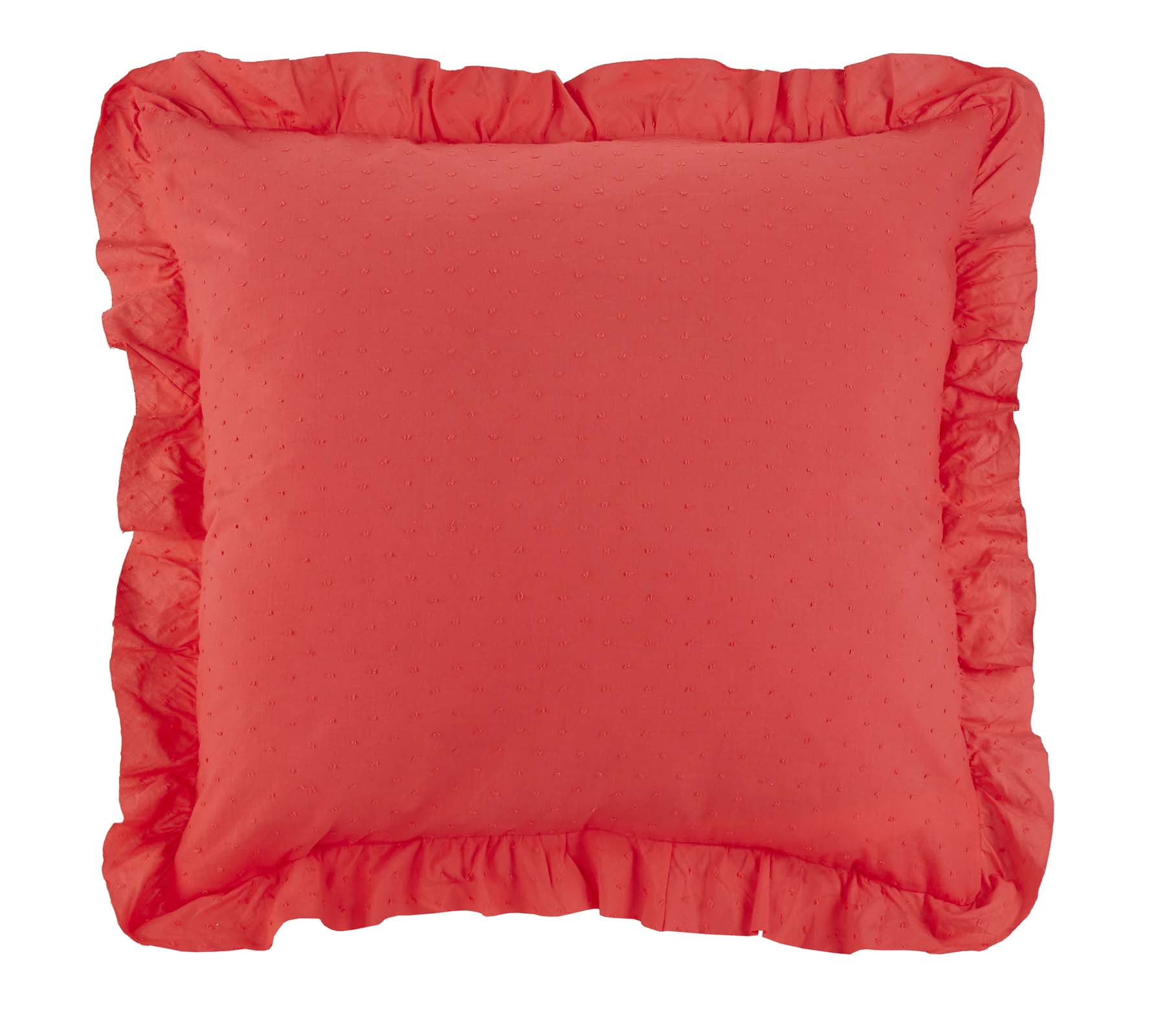 The Pioneer Woman Swiss Dot 3-Piece Bedskirt and Sham Set, Coral