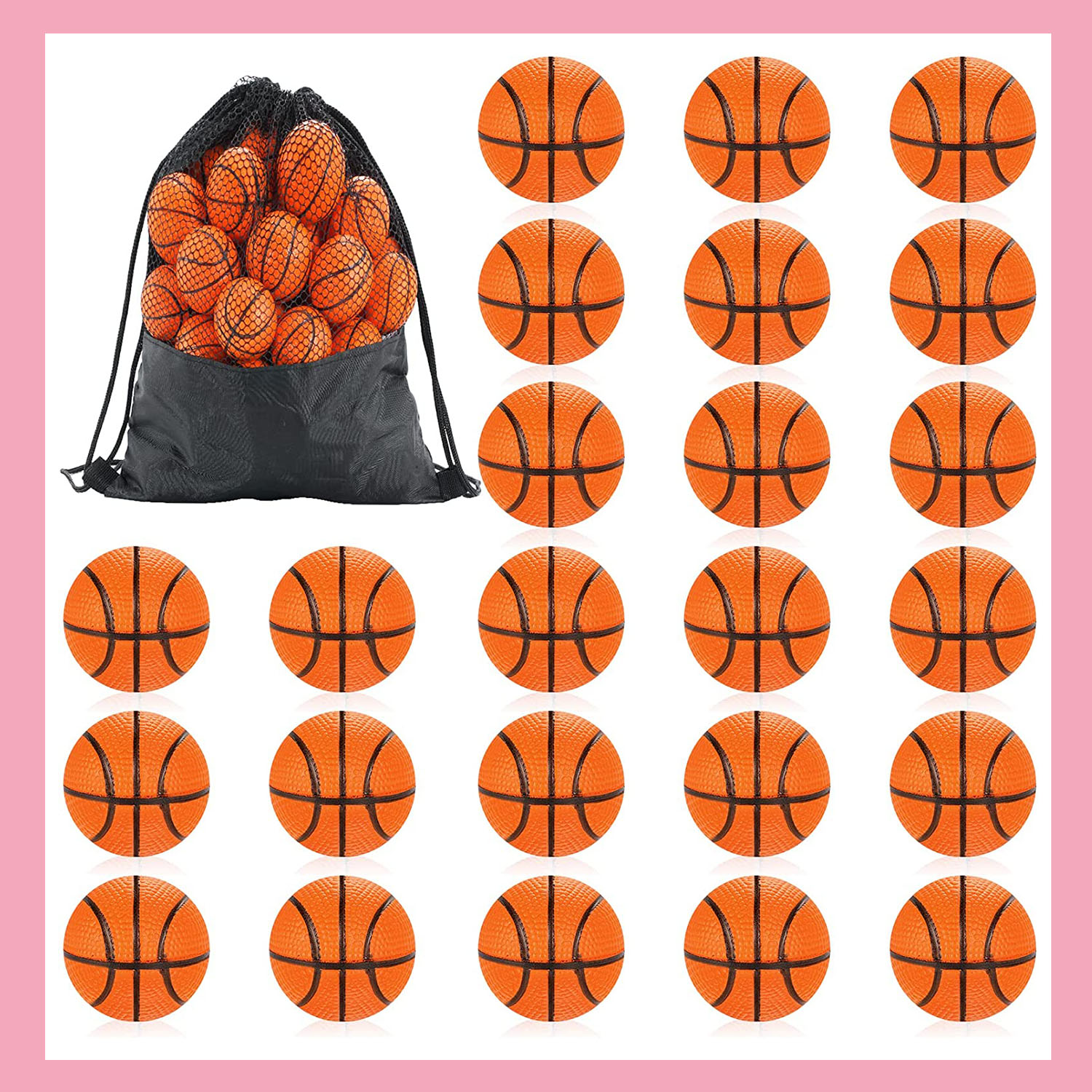 24Pack Mini Basketball,Small Foam Basketball Stress Ball,Mini Sports