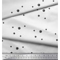 thumbnail image 2 of Soimoi White Rayon Fabric Brush Stroke & Dots Abstract Print Sewing Fabric Yard 42 Inch Wide, 2 of 3