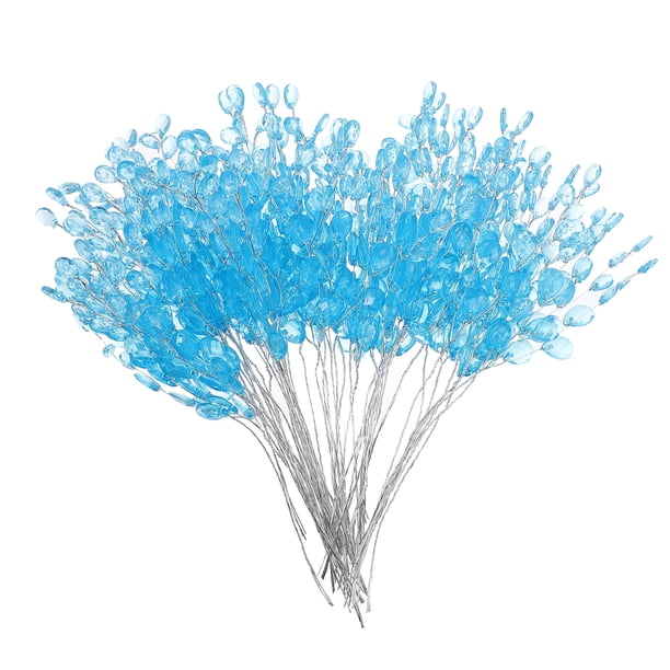 FELTECHELECTR 50 cuentas de flores acrílicas para decoración de ramos, bodas, fiestas y tocados.