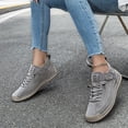 thumbnail image 6 of AUDeals Womens Handmade Casual Leather Sneakers Non Slip Ankle Loafers Outdoor Walking Shoes (Grey, 6), 6 of 8