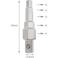 thumbnail image 1 of Llave de extremo abierto para radiador de 1/2 pulgadas, herramienta manual multifunción de cabeza cuadrada, suministros para el hogar, se adapta a la mayoría de las válvulas de radiador doméstico de 10-21mm LingWen 8390612712449, 1 of 1