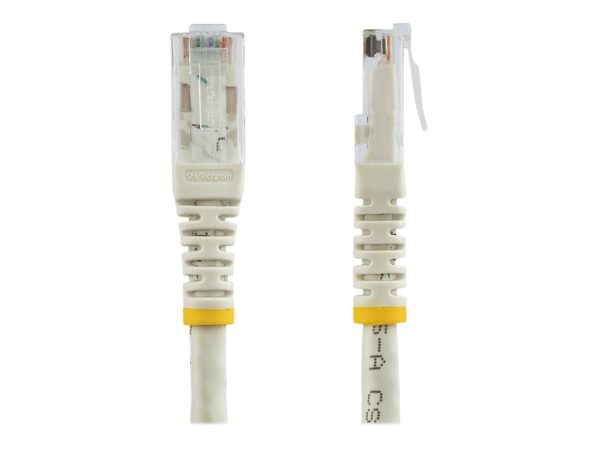 StarTech 20ft CAT6 Ethernet Cable - White CAT 6 Gigabit Ethernet Wire -250Mhz 100W PoE RJ45 UTP Molded Network Patch Cord with Strain Relief (C6PATCH20WH)