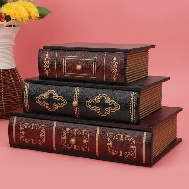 YLSHRF Retro Book Shape Storage Box, Book Shape Storage Box Decoration