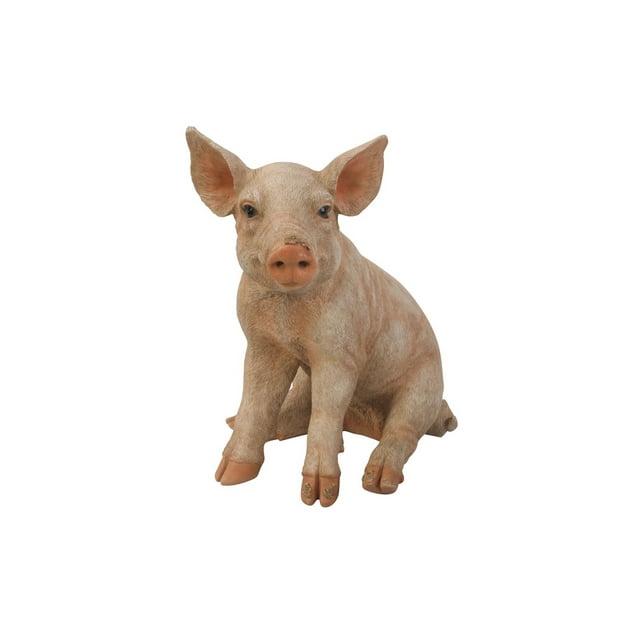Décor de Jardin Statue d'Animal Grand Cochon Assis