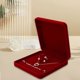 thumbnail image 2 of Velvets Jewelry Organizer Stylish Storage Box for Necklace Rings Earrings Bracelets Gift for Weddings and Anniversaries Red, 2 of 4