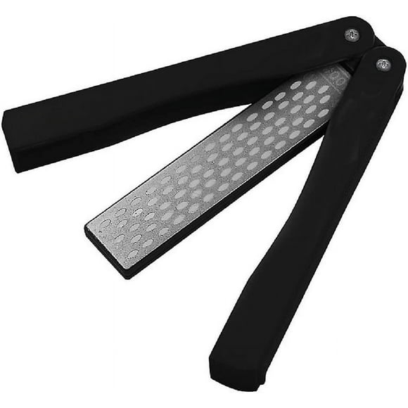 Knife Sharpeners, 400/600 Grit Folding Pocket Diamond Whetstone, Handheld Double Sided Sharpening Stone For Outdoor Camping Kitchen Garden