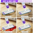 thumbnail image 5 of 6 Pack Reusable Mop Pads Compatible with Swiffer PowerMop, Wood Floor Pads Microfiber Mop Replacement Refills Machine Washable for All Floor Surfaces，15.3 * 5.1 in,Gray, 5 of 6
