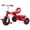 Red, variant on XJD 5 in 1 Toddler Bike – Durable Kids Ride-On Tricycle with Pedals, Comfortable Seat & Backrest, Storage Compartment, Safe Beginner Trike for Ages 1-4, Blue