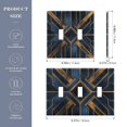 thumbnail image 2 of Yayeee Toggle Light Switch Wall Plate 3-Gang 6.37"x4.48" Decorative Outlet Cover, Elegant Geometric Pattern, 2 of 7