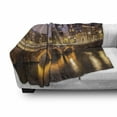 thumbnail image 3 of Landscape Soft Flannel Fleece Blanket, Old Historical Bridge in Netherlands Twilight European Architecture Town Scenery, Cozy Plush for Indoor and Outdoor Use, 50" x 70", Amber Lilac, by Ambesonne, 3 of 6
