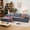 Dark Gray, variant on LOYALICE 105.5" Corduroy Cloud L-Shaped Sectional Sofa, Deep Seat Reversible Chaise, No Assembly Required, Pet-Friendly Breathable, 1400 LBS Capacity, Green
