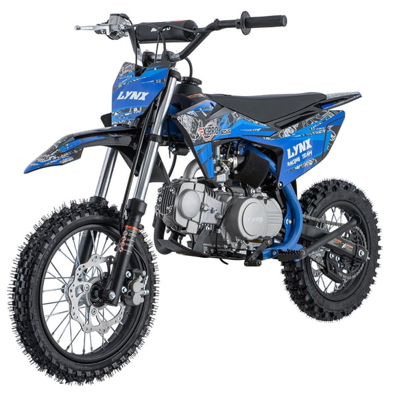 X-Pro 125cc Dirt Bike, Lynx 4-Speed Semi-Automatic Off-road Pit Bike with Zongshen 4-Stroke Engine, Kick Start Gas Dirt Bike, 14"/12" Big Wheels