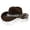 Coffee, variant on Western Cowboy Hat with Rhinestone Fringe and Gemstone Band, Unisex Party Headwear, Sparkly Event Fedora