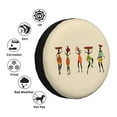 thumbnail image 4 of Sikiie African Women PVC Leather Spare Tire Wheel Cover Spare Tire Cover, for Car Truck SUV Camper Trailer Universal Fit(14-17in)-17 inch, 4 of 6