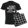 thumbnail image 6 of CafePress - Without Music Life Would Be Fl Men's Dark Pajamas - Men's Dark Loose Fit Cotton Pajama Set, 6 of 7