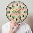 thumbnail image 6 of Yayeee Wall Clock Battery Operated 9.5" Silent Quartz Non-Ticking for Living Room Decor, Retro Symmetrical Stars, 6 of 8
