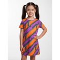 thumbnail image 5 of Girls Classic Casual Short Sleeve Dress Relaxed-Fit Casual Dress Comfortable Playwear for Junior Girls Age 7-13 Crew Neck, 5 of 6