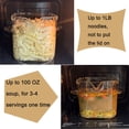 thumbnail image 3 of Glass Microwave Bacon Cooker, Microwave Popcorn Popper, 100oz Glass jar with Silicone Lid, Ramen Noodle Bowl and Vegetable Steamer, with Removable Glass Rod, Make 16pcs bacon one time, 3 of 10