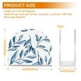 thumbnail image 3 of Blue Leaves Acrylic Napkin Holder Clear Paper Tissue Dispenser Kitchen Dining Room Bathroom Party Hotel, 3 of 8