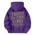 thumbnail image 4 of LEKDFST Oversized Christian Hoodies for Women Cute Graphic Hoodie Religious Inspirational Sweatshirt Casual Long Sleeve Fall Quarter Zip Pullover Tops Purple XL, 4 of 4