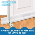thumbnail image 5 of FGY Door Draft Stopper 38In x 1.2In Wide Foam, White Door Bottom & Sweep, 5 of 6