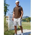 thumbnail image 3 of COOFANDY White T Shirts for Men Crewneck Short Sleeve Tees Classic Casual T-Shirts Brown S, 3 of 5
