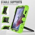 thumbnail image 5 of TECH CIRCLE Case for Samsung Galaxy Tab A7 Lite (8.7") Tablet (SM-T220)- [Built with Screen Protector] Heavy Duty Protection Rugged Case with Kickstand Portable Handle Drop Proof Cover, Green+Black, 5 of 8