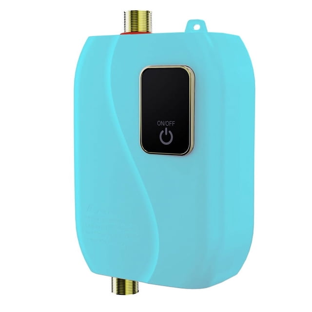 Chauffe-eau Électrique Instantané 3000W/3500W 110V, Coque en Acier Inoxydable Sans Réservoir avec Prise US, Température Réglable 20-50°C (Commutable Fahrenheit/Celsius), Étanche IPX4, pour