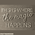 thumbnail image 3 of Craftnamesign This Is Where The Magic Happens Neon Sign, Quote Decor, Bedroom Wall Art, 3 of 5