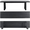 thumbnail image 5 of 60" Black Dining Bench, Wooden Table Bench with Metal Legs, Modern Kitchen Bench for Enrtyway/Indoor/Dining Room, 5 of 7