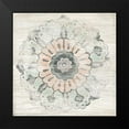 thumbnail image 2 of Vess, June Erica 20x20 Black Modern Framed Museum Art Print Titled - Weathered Emblem III, 2 of 5