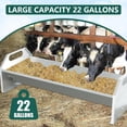thumbnail image 4 of Portable 45" Long Livestock Feeding Trough,Galvanized Steel 22 Gallon Capacity HorseTrough,Heavy-Duty Sheep Trough for Livestock for Horse, Cattle, Cow, Pig, Alpaca, 4 of 13